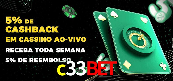 Promoções do cassino ao Vivo c33bet